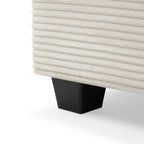 Canapé sectionnel en velours côtelé, canapé nuage en L avec port de chargement USB, porte-gobelet, canapé-lit à assise profonde avec méridienne de 50 cm