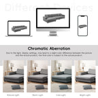 Canapé sectionnel en velours côtelé, canapé nuage en L avec port de chargement USB, porte-gobelet, canapé-lit à assise profonde avec méridienne de 50 cm