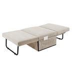 Canapé-lit simple convertible en velours côtelé avec dossier inclinable