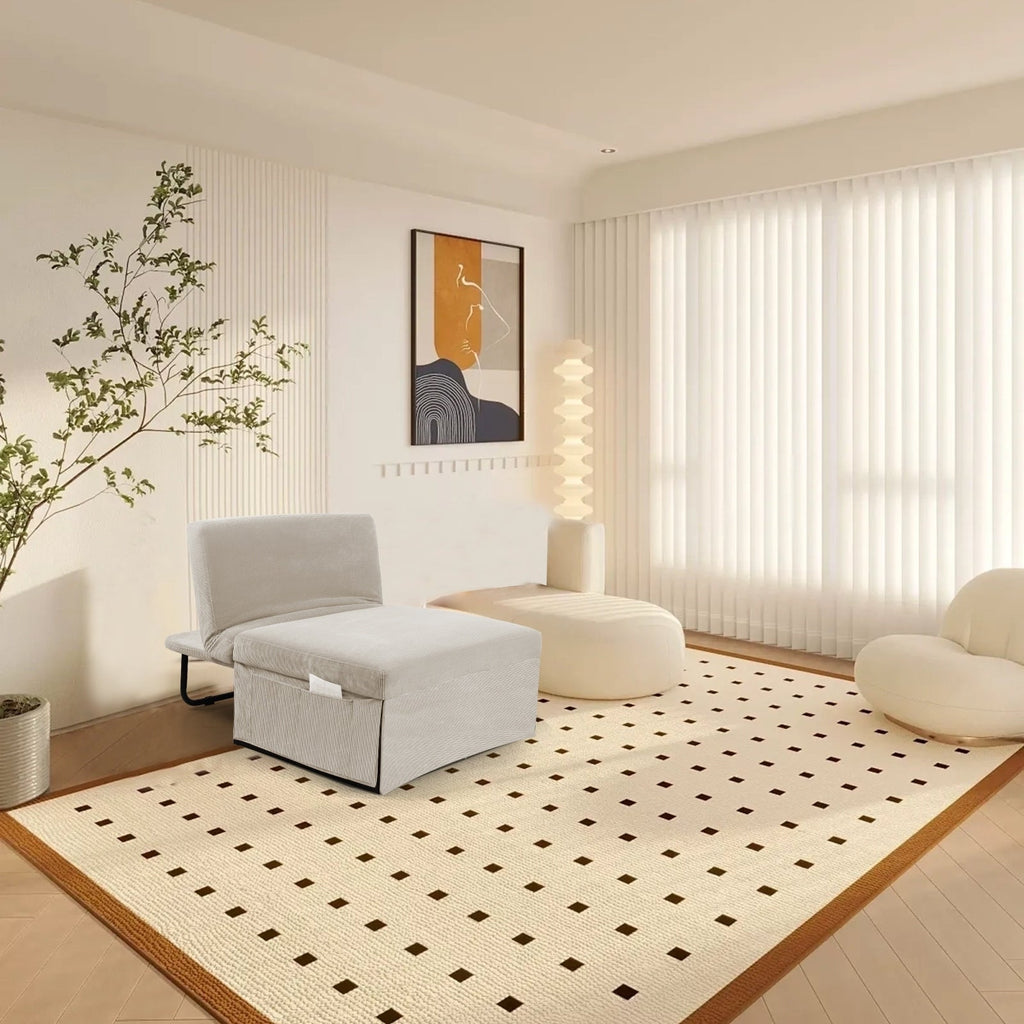 Canapé-lit simple convertible en velours côtelé avec dossier inclinable