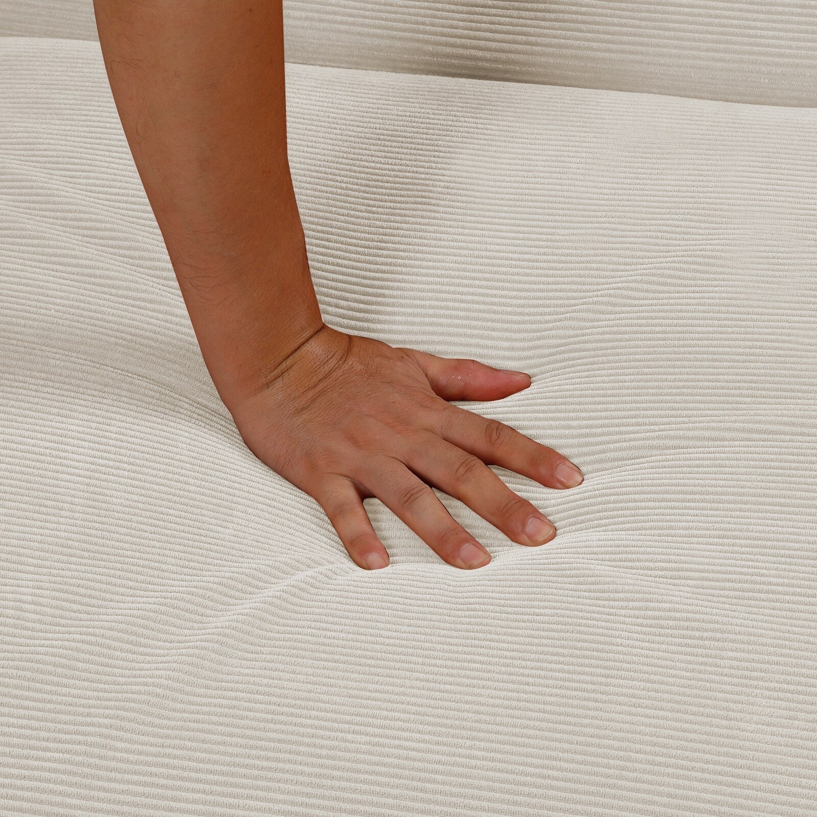 Canapé-lit simple convertible en velours côtelé avec dossier inclinable