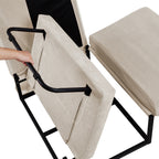 Canapé-lit simple convertible en velours côtelé avec dossier inclinable