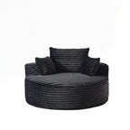 Canapé simple en velours côtelé éponge, aucun assemblage requis