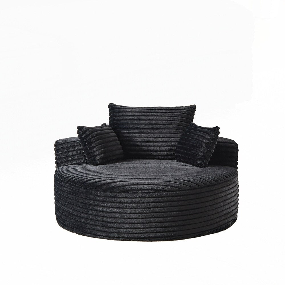 Canapé simple en velours côtelé éponge, aucun assemblage requis