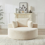 Canapé simple en velours côtelé éponge, aucun assemblage requis