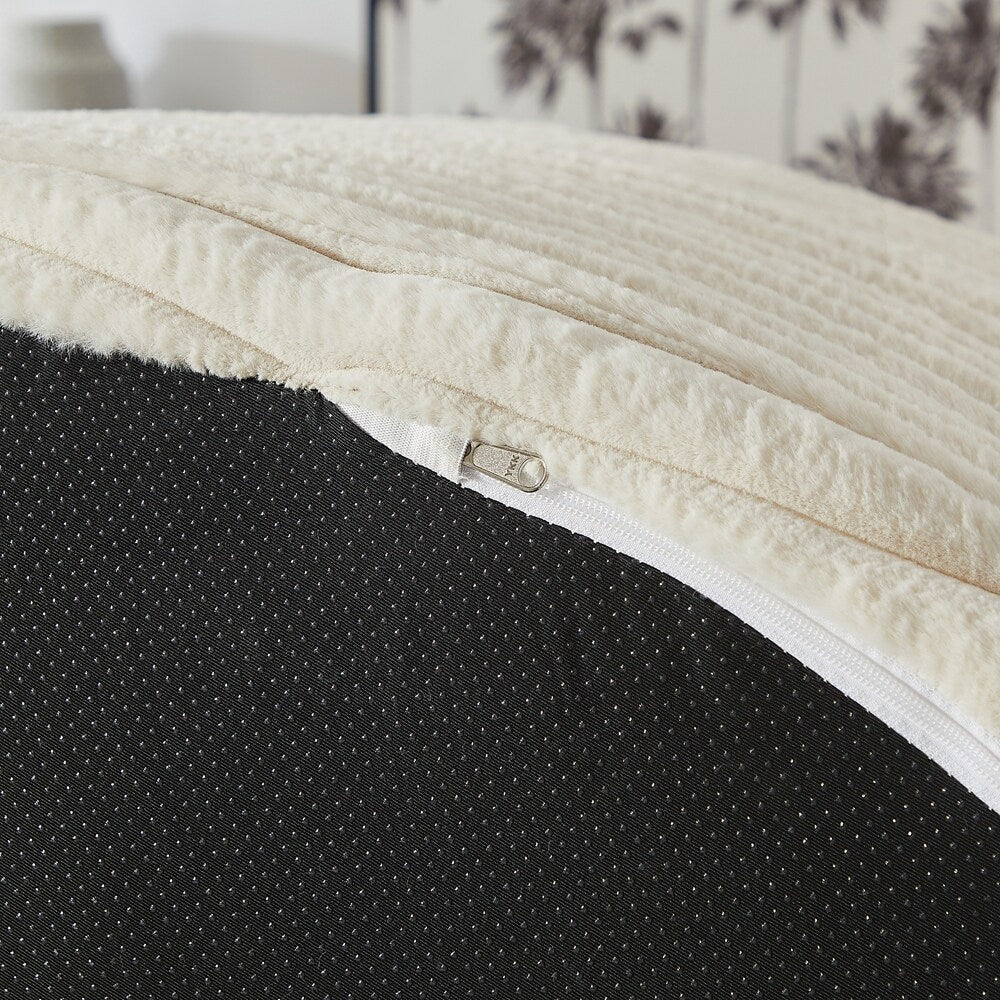 Canapé simple en velours côtelé éponge, aucun assemblage requis