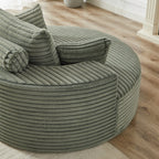 Canapé simple en velours côtelé éponge, aucun assemblage requis