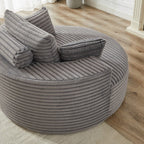 Canapé simple en velours côtelé éponge, aucun assemblage requis