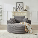 Canapé simple en velours côtelé éponge, aucun assemblage requis