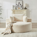 Canapé simple en velours côtelé éponge, aucun assemblage requis