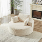 Canapé simple en velours côtelé éponge, aucun assemblage requis