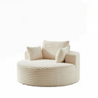 Canapé simple en velours côtelé éponge, aucun assemblage requis