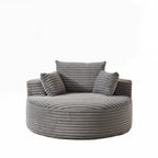 Canapé simple en velours côtelé éponge, aucun assemblage requis