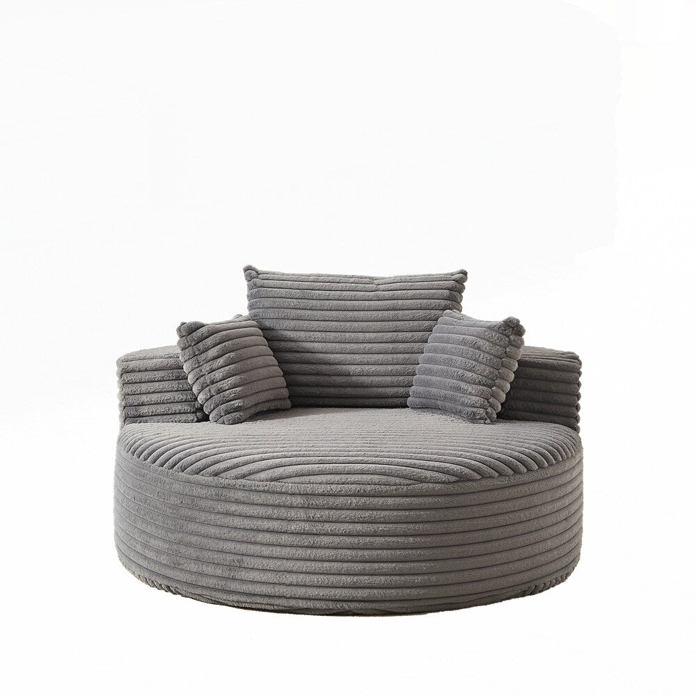 Canapé simple en velours côtelé éponge, aucun assemblage requis