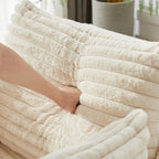 Canapé simple en velours côtelé éponge, aucun assemblage requis