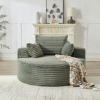 Canapé simple en velours côtelé éponge, aucun assemblage requis