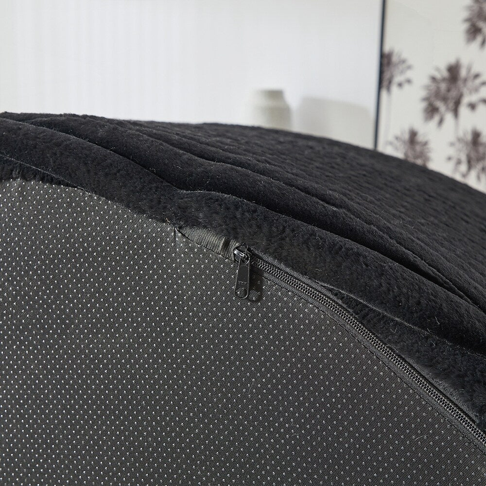 Canapé simple en velours côtelé éponge, aucun assemblage requis