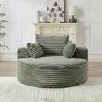 Canapé simple en velours côtelé éponge, aucun assemblage requis