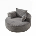 Canapé simple en velours côtelé éponge, aucun assemblage requis