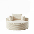 Canapé simple en velours côtelé éponge, aucun assemblage requis