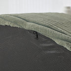 Canapé simple en velours côtelé éponge, aucun assemblage requis