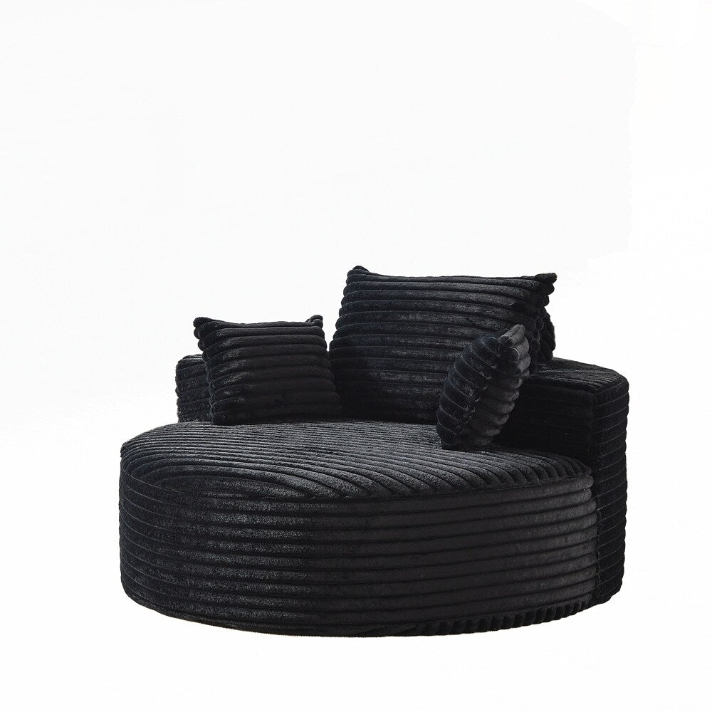 Canapé simple en velours côtelé éponge, aucun assemblage requis