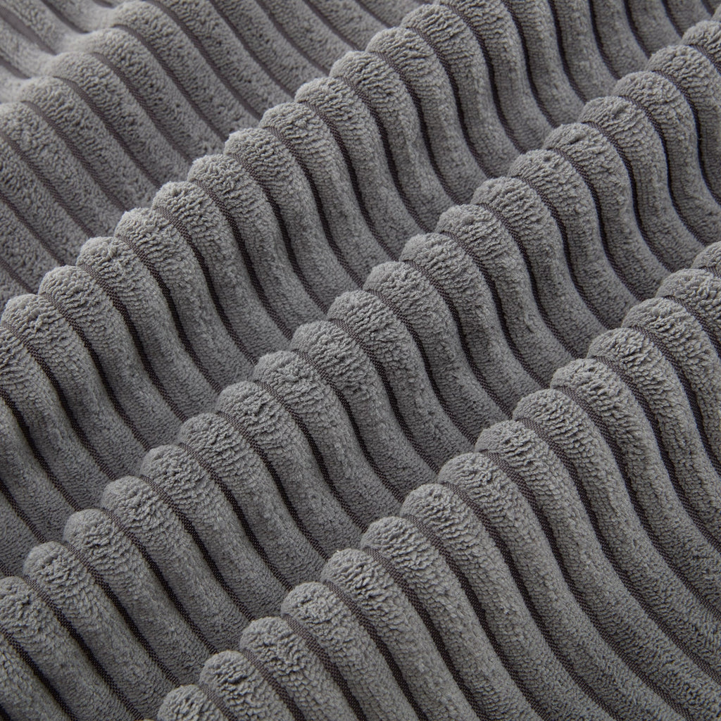 Canapé 3 places rembourré en velours côtelé avec coussins amovibles