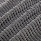 Canapé 3 places rembourré en velours côtelé avec coussins amovibles