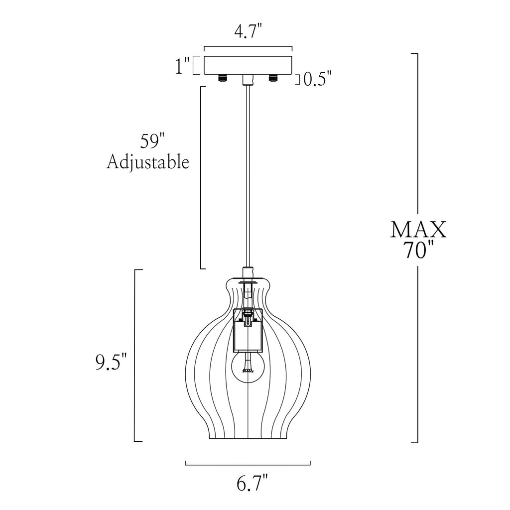 Suspension Coria en laiton moderne du milieu du siècle, 1 ampoule, chic, à intensité variable, pour îlot de cuisine, salle à manger en verre cannelé
