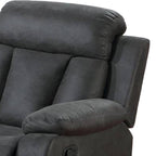Fauteuil inclinable manuel Corie, coussin en similicuir gris foncé