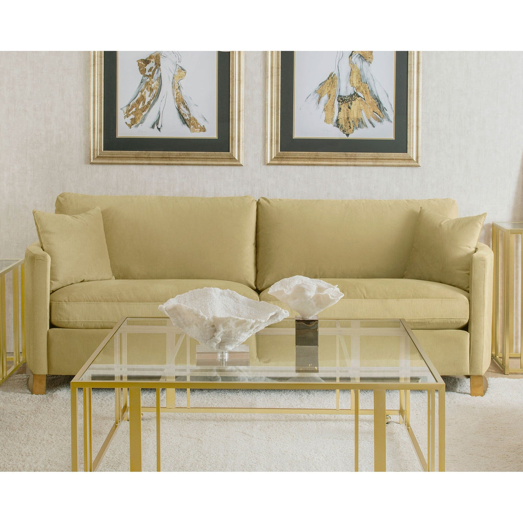 Canapé Corliss rembourré à accoudoirs incurvés Camel