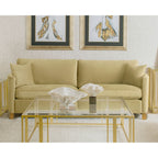 Canapé Corliss rembourré à accoudoirs incurvés Camel