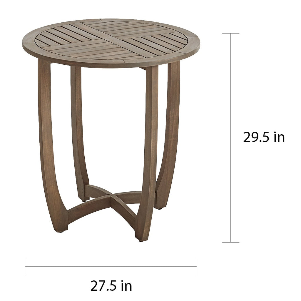 Ensemble bistrot d'extérieur Coronado 3 pièces en bois par Christopher Knight Home - N/A