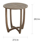 Ensemble bistrot d'extérieur Coronado 3 pièces en bois par Christopher Knight Home - N/A