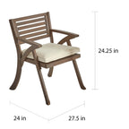 Ensemble bistrot d'extérieur Coronado 3 pièces en bois par Christopher Knight Home - N/A