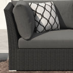 Ensemble de conversation sectionnel de patio en osier et aluminium Corvus 8 pièces