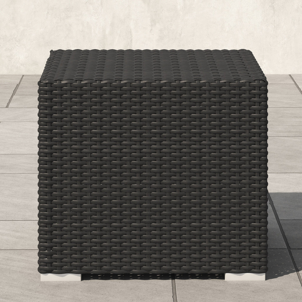 Ensemble de conversation sectionnel de patio en osier et aluminium Corvus 8 pièces