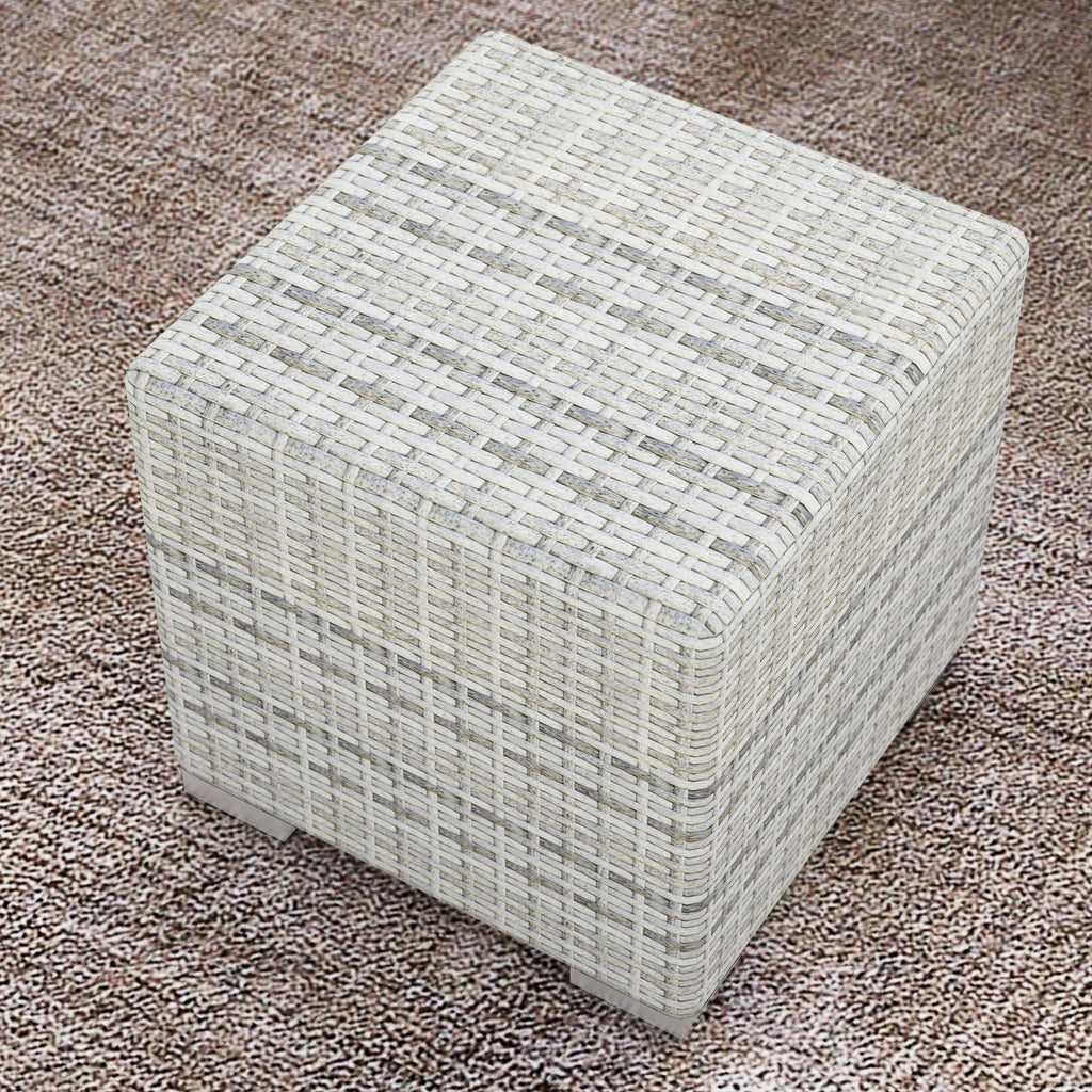 Ensemble de conversation sectionnel de patio en osier et aluminium Corvus 8 pièces