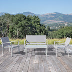 Ensemble de conversation en tissu élingue d'extérieur Corvus Antonio 4 pièces