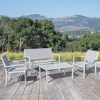 Ensemble de conversation en tissu élingue d'extérieur Corvus Antonio 4 pièces