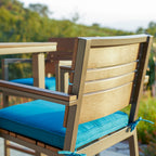 Ensemble de bar d'extérieur Corvus Jasmine 5 pièces avec coussins Sunbrella