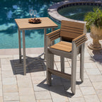 Ensemble de bar d'extérieur Corvus Jasmine 5 pièces avec coussins Sunbrella