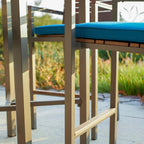 Ensemble de bar d'extérieur Corvus Jasmine 5 pièces avec coussins Sunbrella