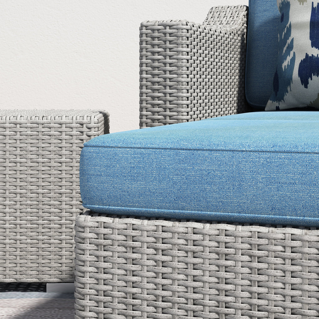 Ensemble de meubles d'extérieur Corvus Martinka en osier gris 5 pièces