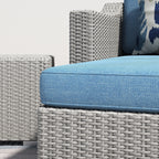 Ensemble de meubles d'extérieur Corvus Martinka en osier gris 5 pièces