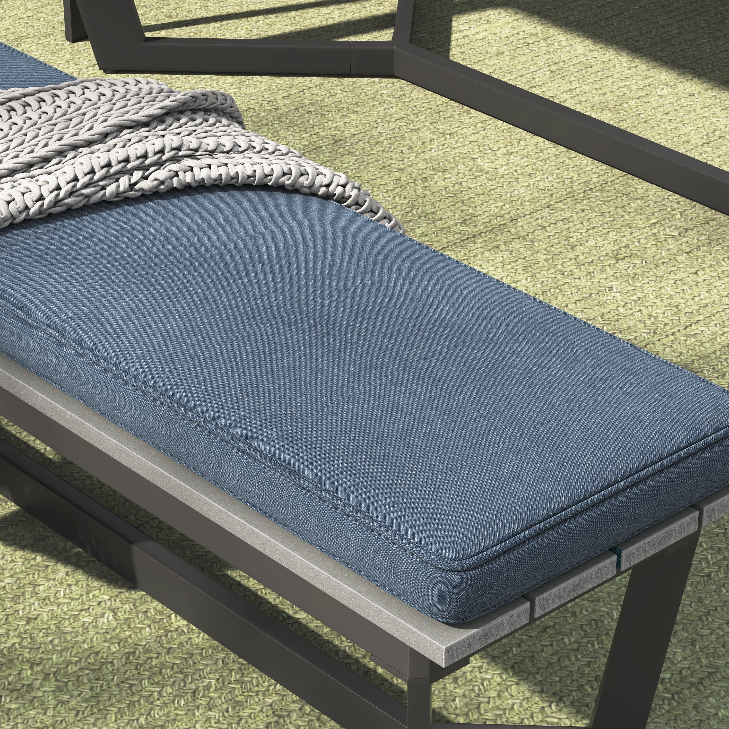 Ensemble de salle à manger d'extérieur Corvus Orville 6 pièces en aluminium avec plateau de table en WPC