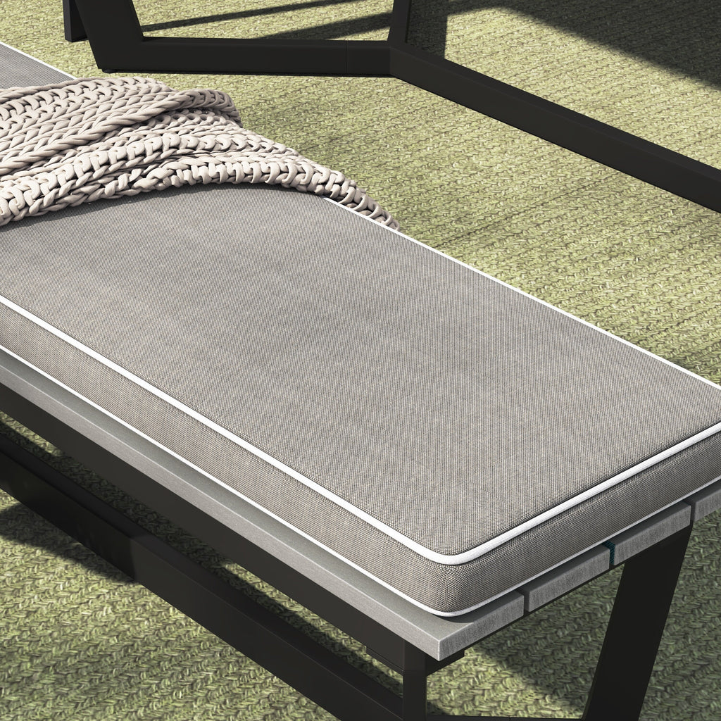 Ensemble de salle à manger d'extérieur Corvus Orville 6 pièces en aluminium avec plateau de table en WPC