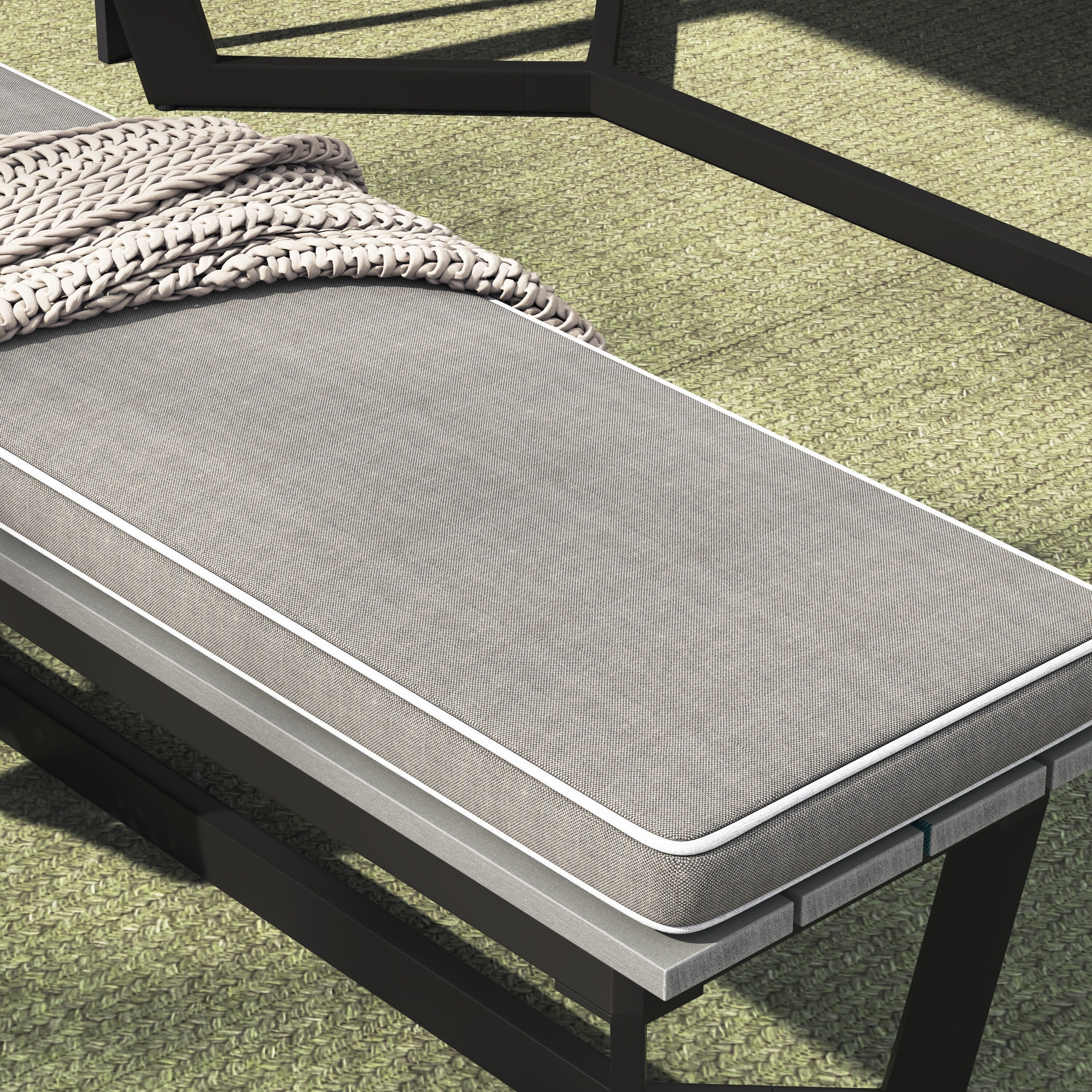 Ensemble de salle à manger d'extérieur Corvus Orville 6 pièces en aluminium avec plateau de table en WPC