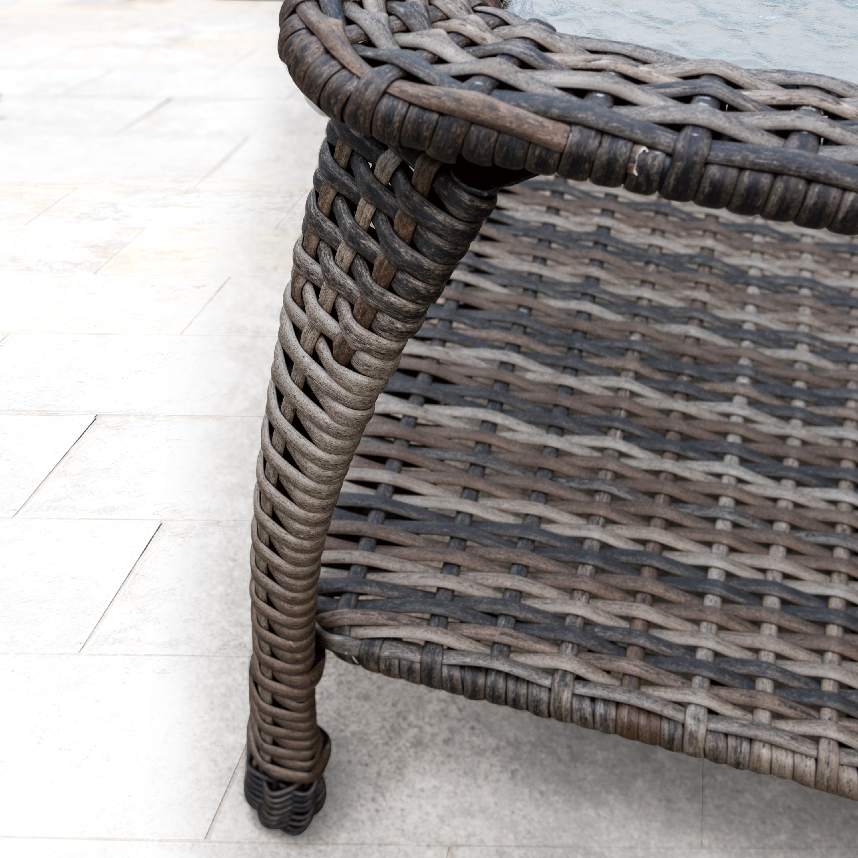 Ensemble de salon de jardin en osier Corvus Padova 4 pièces