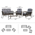 Ensemble de salon de jardin en osier Corvus Padova 4 pièces